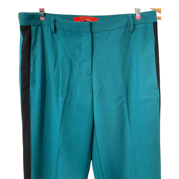 3-FOR-$30 Narciso Rodriguez DesigNation Sz 2 Crepe Tuxedo Pants Blue w/Stripe - Picture 3 of 11